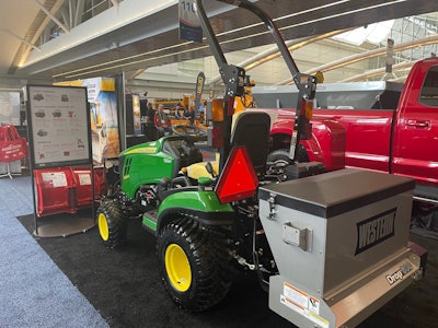 Western Products' salt spreader attachment