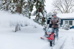 Snow blowers can help snow professionals create clear-cut lines dividing clients' driveways and yards.