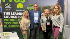 The Green Industry Pros team takes on NALP's Elevate. From left: Editor Sarah Webb, Brand Director Jason DeSarle, Account Executive Megan Perleberg and Marketing & Events Manager Cathy Somers.