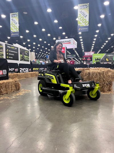 Nikki Lawson took on the Ryobi Tools USA mower test track and obviously had a blast!