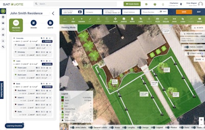 An example of what SatMeasure looks like on a computer.