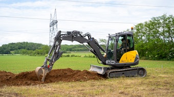 Tracked excavators are used for shorter distances.