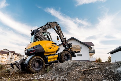 Wheeled excavators have typically been popular in Europe.