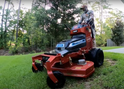 Quieter operation means landscape pros can start mowing earlier in the morning and later in the evening.