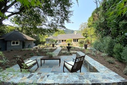 A client's backyard oasis after a landscape designer created the concept using software and the team installed it.