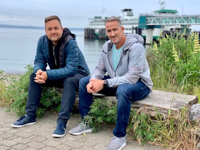 James Jakobsen (left) and Peter Roberts (right), co-founders of ManageMowed