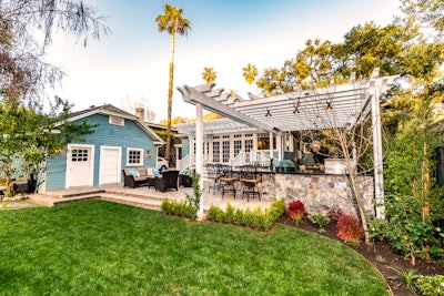 Joe Davis' new backyard space is revamped and ready for entertaining.