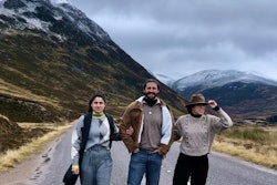 L to R: Jenneka, Jared and Janna Temkin. Outside of being co-owners at J&J Property Pros, the Temkin siblings enjoy traveling. Here, they are pictured in Scotland.
