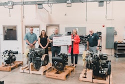 Takeuchi donated four diesel engines to Athens Tech.
