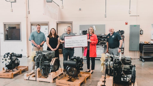 Takeuchi donated four diesel engines to Athens Tech.