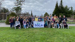 Despite the chilly weather, TOCA attendees braved the elements for an excursion to the Coastal Maine Botanical Gardens.