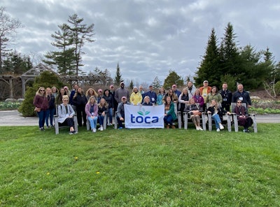 Despite the chilly weather, TOCA attendees braved the elements for an excursion to the Coastal Maine Botanical Gardens.