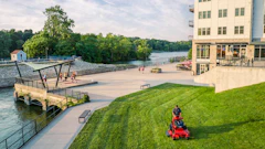 Zero-turn mowers with larger deck sizes are ideal for large commercial properties.