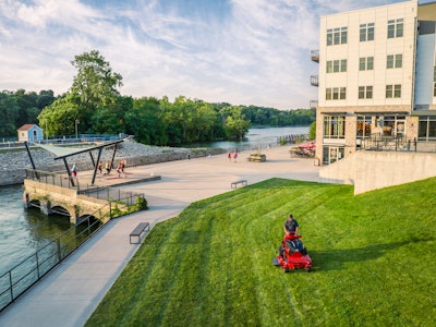 Zero-turn mowers with larger deck sizes are ideal for large commercial properties.