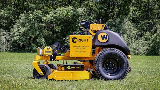 Greenzie puts its autonomous system on existing mowers.