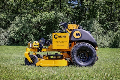 Greenzie puts its autonomous system on existing mowers.