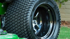 Despite a hole drilled into the sidewall of this tire, it remains flat-free.