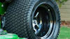 Despite a hole drilled into the sidewall of this tire, it remains flat-free.