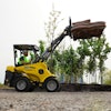 The way the ground drive is set up in a compact articulated loader will minimize turf disturbance, and operators can maneuver around tight corners