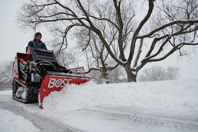 Boss snow blade designed for the Dingo lineup