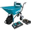 This kit includes a steel bucket secured to a frame with motor and tires, batteries and dual port charger.
