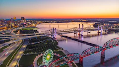 ✅ Louisville Big Four Bridge And Skylinesm Brightened