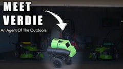 A robot that uses artificial intelligence can mow yards, as well as perform the edging, trimming and leaf blowing.