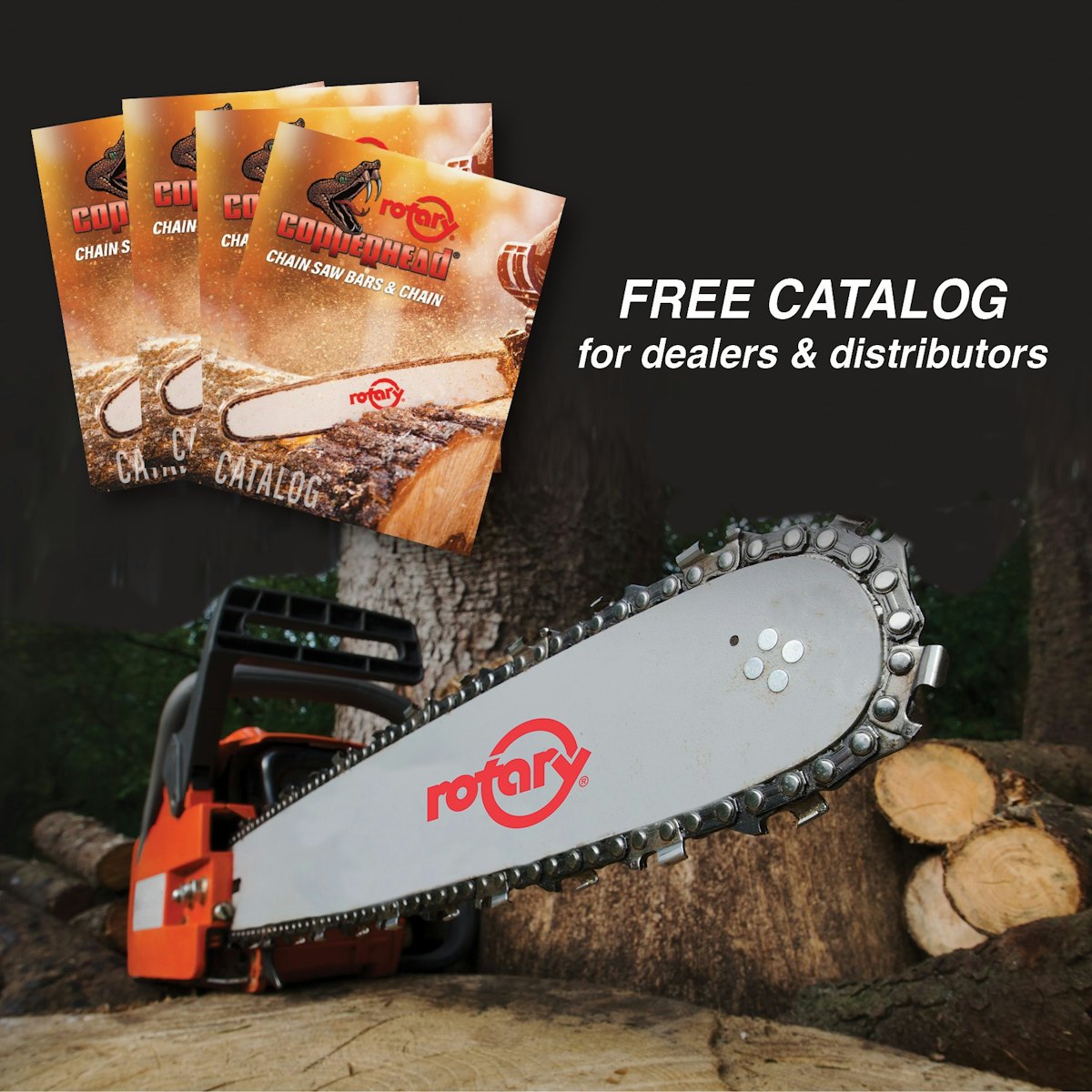 Rotary Offers Full Line of Copperhead Chainsaw Bars and Chain From