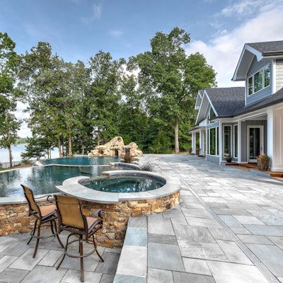 The premium natural stone pavers and finishing pieces of the Castle Collection are easy to install, much like traditional manufactured products.