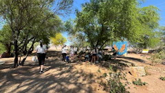 TOCA attendees participate in a Project EverGreen renovation effort at a local bird sanctuary.