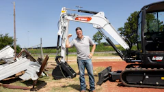 Chip Gaines of Fixer Upper participated in the kickoff of Bobcat's Makeover Contest to give one community a $100,000 park makeover.