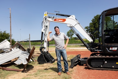 Chip Gaines of Fixer Upper participated in the kickoff of Bobcat's Makeover Contest to give one community a $100,000 park makeover.