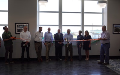 Albaugh dedicated a mural spanning the historic Stockyards Expressway as a gift to the city of St. Joseph, Mo.