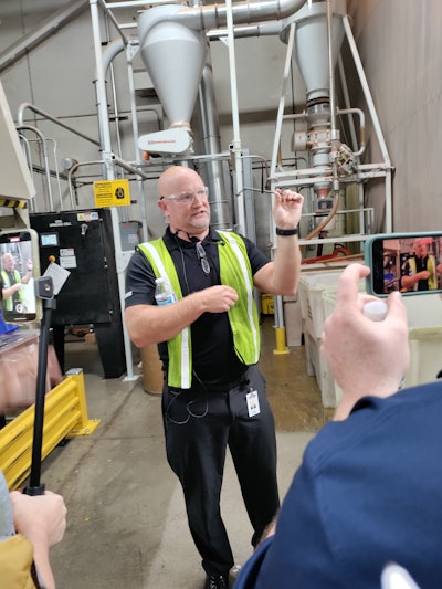 Ryan Ladley, ECHO’s Vice President of Operations, gives a tour of the company's 600,000-square-foot facility in Lake Zurich, Ill.