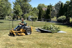 Landscape pros can use a mower and a variety of accessories and attachments to tackle fall cleanups.
