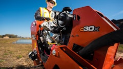 Operators should be sure to wear personal protective equipment before using a trencher.