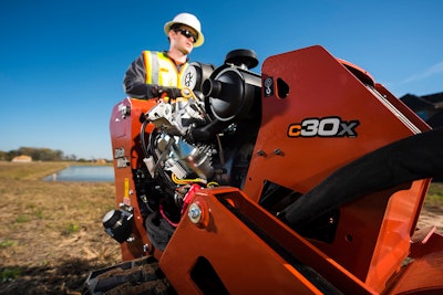 Operators should be sure to wear personal protective equipment before using a trencher.