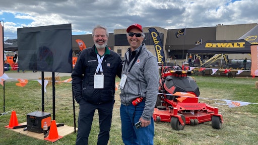 Neal Lackritz, senior director responsible for advanced technology for AriensCo. (right) and Charles Brian Quinn, co-founder and CEO of Greenzie (left)
