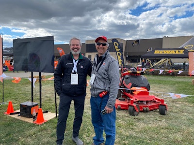 Neal Lackritz, senior director responsible for advanced technology for AriensCo. (right) and Charles Brian Quinn, co-founder and CEO of Greenzie (left)