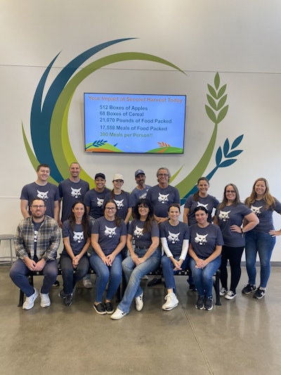 The Bobcat Co. team in Minneapolis, Minnesota, takes part in the Doosan Bobcat Community Days, giving back to the local community.