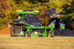 At CES this year, John Deere is introducing its latest iteration of mower technology, an autonomous zero-turn, stand-on mower.