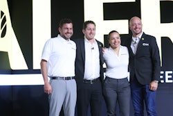 Brian Weisbaum (second from left) poses at the 2025 New Holland Construction National Dealer Meeting.