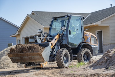 The CASE CL36EV electric compact wheel loader.
