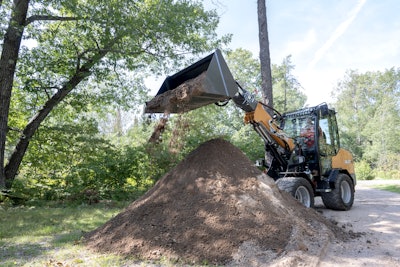 The CASE SL27 small articulated loader.