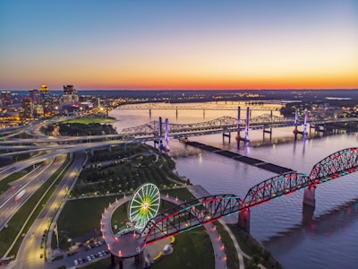 Louisville Big Four Bridge Brightened
