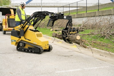 The S450TX electric mini skid steer.