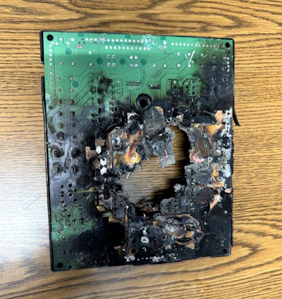 An example of the potential damage when one doesn't take care of their brine and salting equipment.