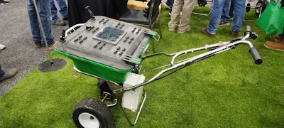 SiteOne Landscape Supply featured a PROTOTYPE battery-powered broadcast spreader - an electric upgrade to their popular 300 model.