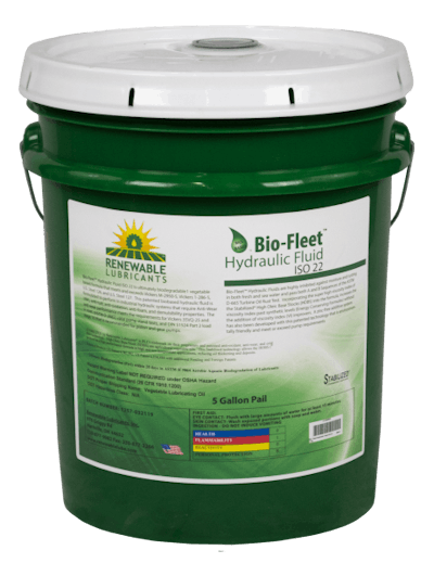 80814 Bio Fleet Hydraulic Fluid Iso 22 5 Gal Pail