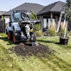 With compatibility for a wide range of attachments, small articulated loaders like the Bobcat L35 here help pros tackle the next job - whether that be brick and paver installation, sod work, tree care, nursery management, fencing construction, material handling or snow removal.